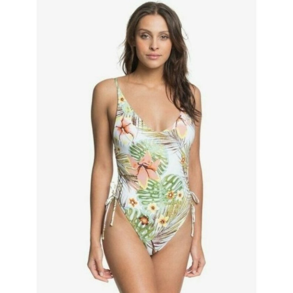 Roxy BNWT Printed Beach Classics One Piece Swimsuit Womens Size Medium